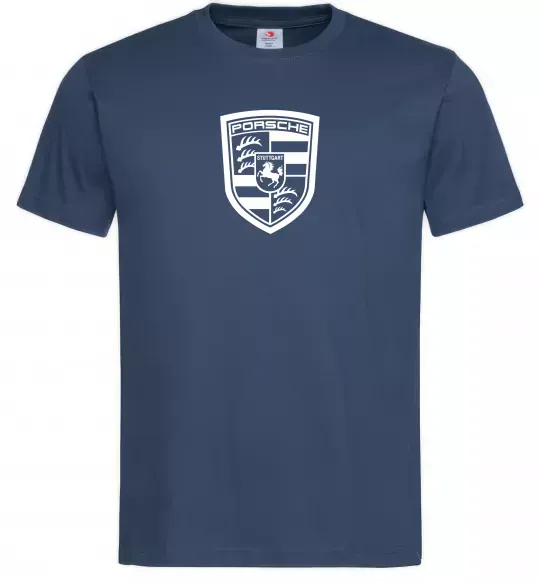 Чоловіча футболка Posche logo Темно-синій фото