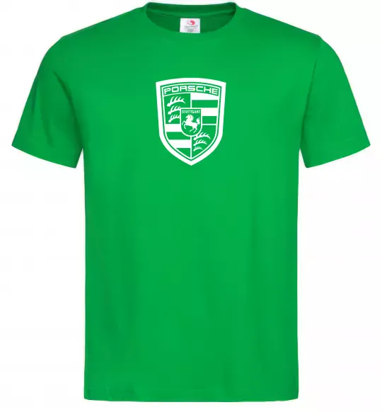 Чоловіча футболка Posche logo Зелений фото