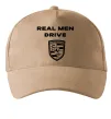 Кепка Real men drive porsche Песочный фото
