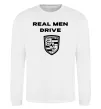 Світшот Real men drive porsche Білий фото