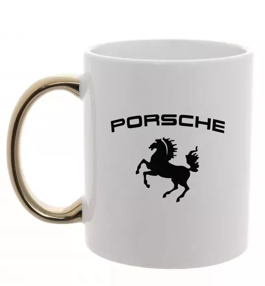 Чашка з кольоровою ручкою Porsche Золото фото