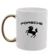 Чашка з кольоровою ручкою Porsche Золото фото