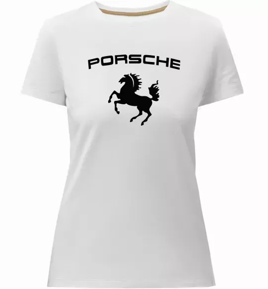 Жіноча преміум футболка Porsche Білий фото