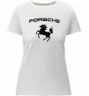 Жіноча преміум футболка Porsche Білий фото