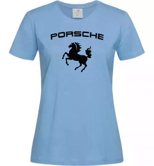 Женская футболка Porsche Голубой фото