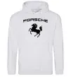 Мужская толстовка (худи) Porsche Серый меланж фото