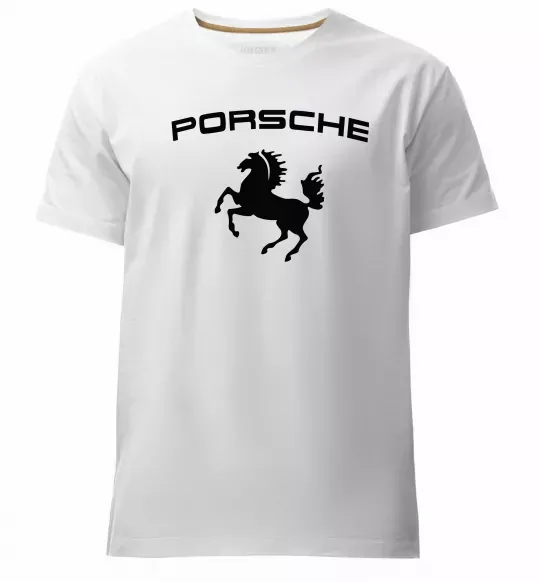 Чоловіча преміум футболка Porsche Білий фото