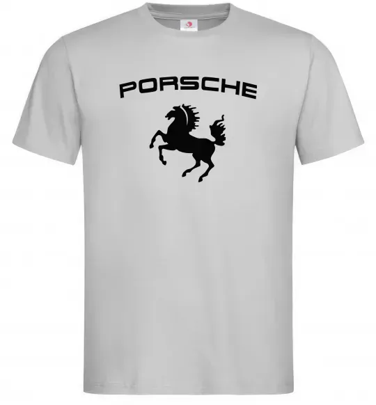 Чоловіча футболка Porsche Сірий фото