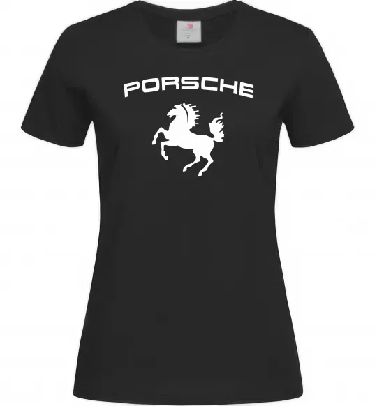 Женская футболка Porsche Черный фото