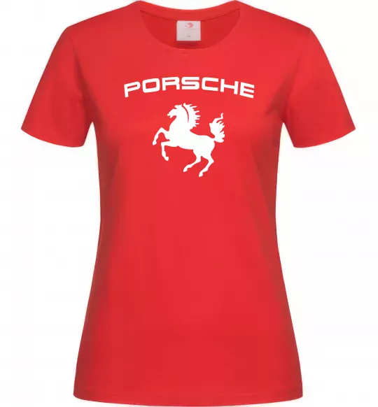 Женская футболка Porsche Красный фото