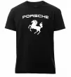 Чоловіча преміум футболка Porsche Чорний фото