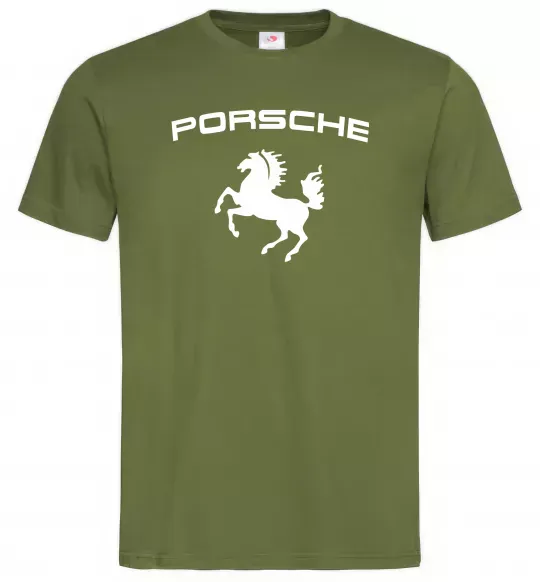 Чоловіча футболка Porsche Оливковий фото