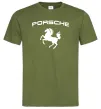 Чоловіча футболка Porsche Оливковий фото
