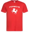 Чоловіча футболка Porsche Червоний фото