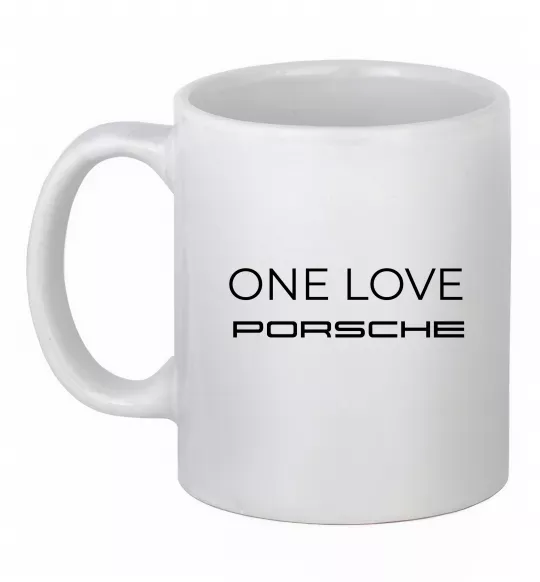 Чашка керамічна One love Porsche Білий фото
