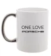 Чашка с цветной ручкой One love Porsche Серебро фото