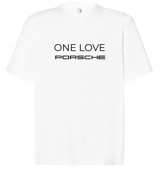 Футболка Оверсайз One love Porsche Білий фото