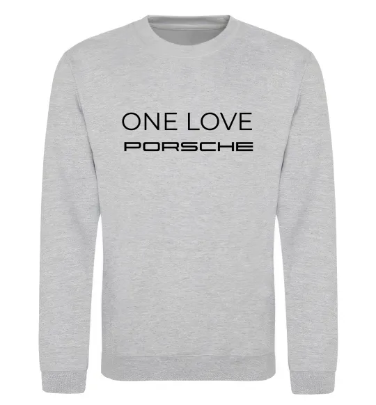 Світшот One love Porsche Сірий меланж фото