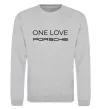 Світшот One love Porsche Сірий меланж фото