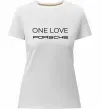 Жіноча преміум футболка One love Porsche Білий Жіноча преміум футболка One love Porsche Білий фото