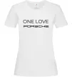 Женская футболка One love Porsche Белый фото