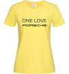 Женская футболка One love Porsche Лимонный фото