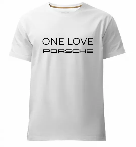 Чоловіча преміум футболка One love Porsche Білий фото