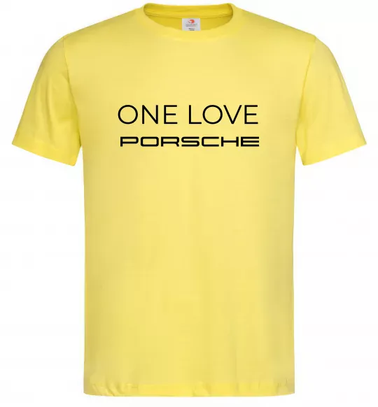 Чоловіча футболка One love Porsche Лимонний фото