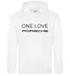 Чоловіча толстовка (худі) One love Porsche Білий фото