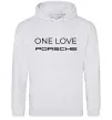 Чоловіча толстовка (худі) One love Porsche Сірий меланж фото