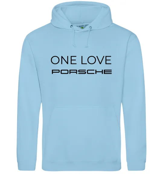 Мужская толстовка (худи) One love Porsche Голубой фото