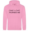 Женская толстовка (худи) One love Porsche Розовый фото