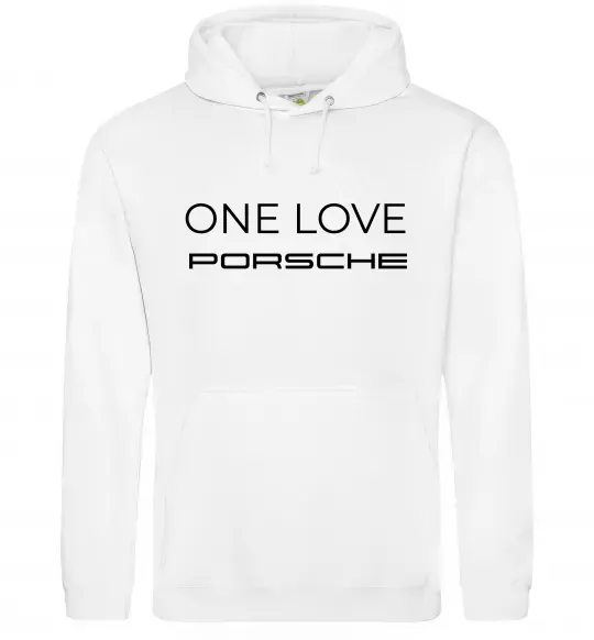 Женская толстовка (худи) One love Porsche Белый фото