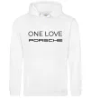 Женская толстовка (худи) One love Porsche Белый фото