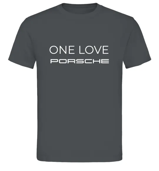 Чоловіча футболка One love Porsche Графіт фото
