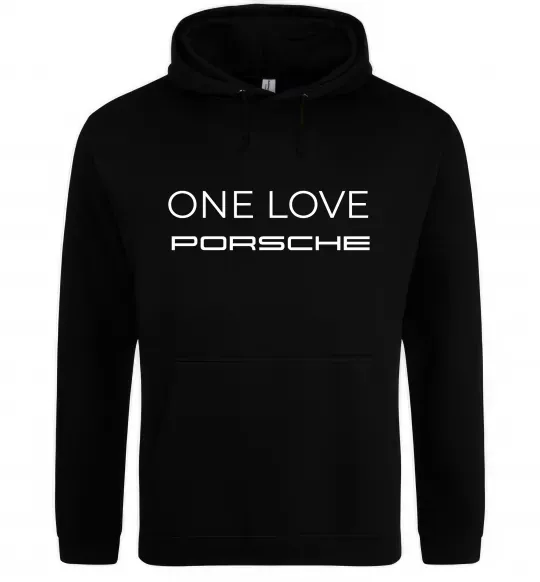 Чоловіча толстовка (худі) One love Porsche Чорний фото