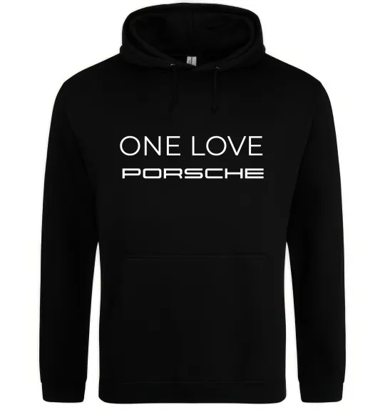 Женская толстовка (худи) One love Porsche Черный фото