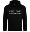 Женская толстовка (худи) One love Porsche Черный фото