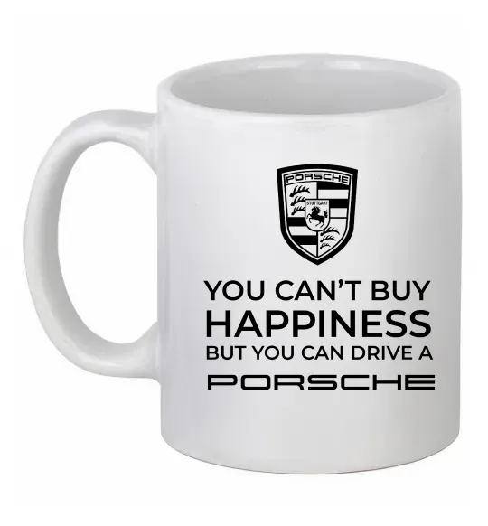 Чашка керамічна You can drive Porsche Білий фото