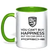 Чашка с цветной ручкой You can drive Porsche Лаймовый фото