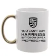 Чашка з кольоровою ручкою You can drive Porsche Золото фото