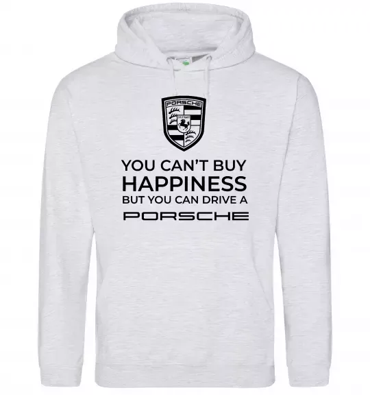 Жіноча толстовка (худі) You can drive Porsche Сірий меланж фото