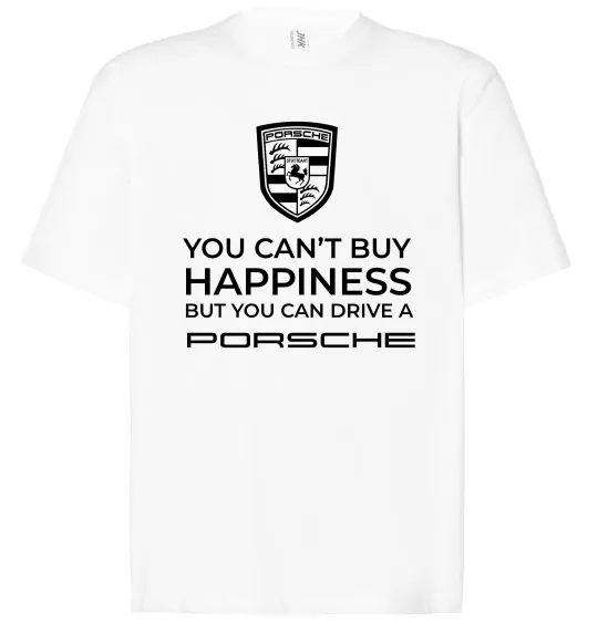 Футболка Оверсайз You can drive Porsche Білий фото