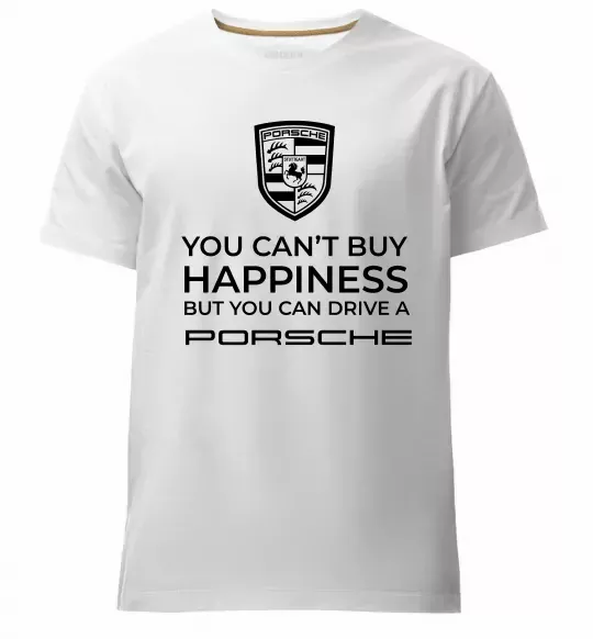 Чоловіча преміум футболка You can drive Porsche Білий фото