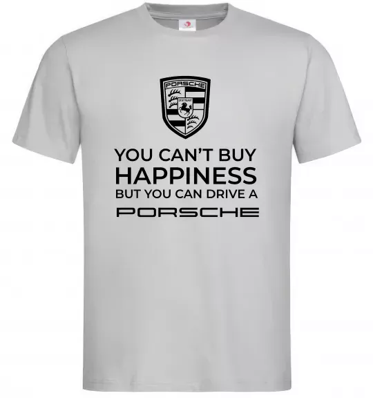 Чоловіча футболка You can drive Porsche Сірий фото