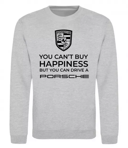 Світшот You can drive Porsche Сірий меланж фото