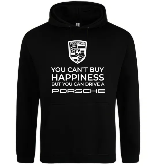 Мужская толстовка (худи) You can drive Porsche Черный фото