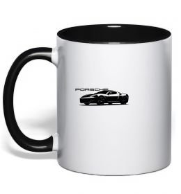 Чашка з кольоровою ручкою Porsche car Чашка з кольоровою ручкою Porsche car