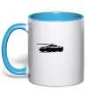 Чашка с цветной ручкой Porsche car Голубой Чашка с цветной ручкой Porsche car Голубой фото