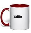 Чашка с цветной ручкой Porsche car Красный Чашка с цветной ручкой Porsche car Красный фото